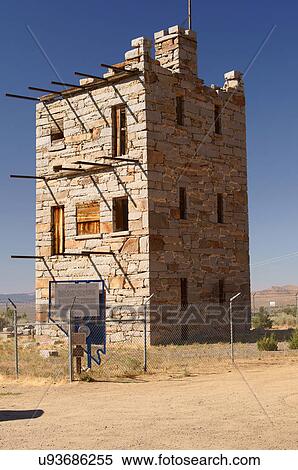 Stock Photography -  stokes castle austin nevada nv archival factual. Fotosearch