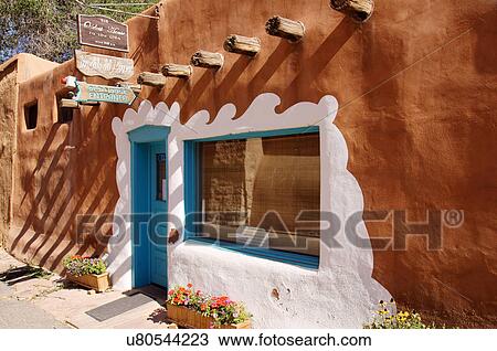 Stock Image -  the oldest house in usa us santa fe new mexico. Fotosearch