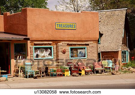 Stock Photo -  treasures botique taos new mexico nm county de. Fotosearch