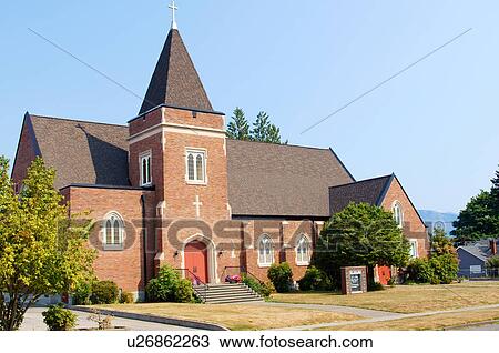 Stock Image -  trinity lutheran church enumclaw washington wa. Fotosearch