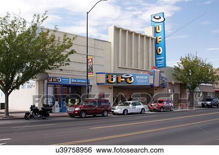 Stock Photograph -  ufo museum roswell new mexico flying objects nm. Fotosearch
