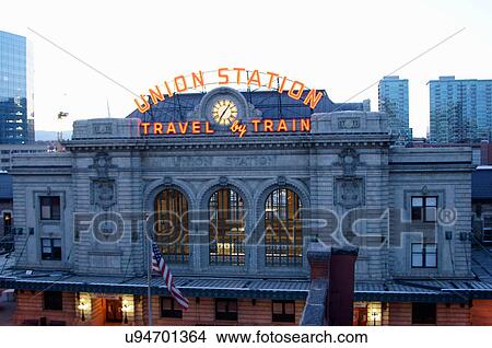 Picture -  union station denver colorado co downtown train. Fotosearch