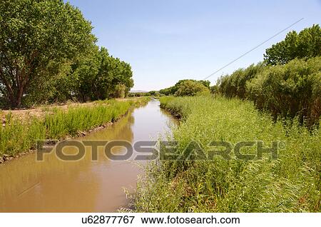 Stock Photo -  water viaduct at bosque del apache national nm. Fotosearch