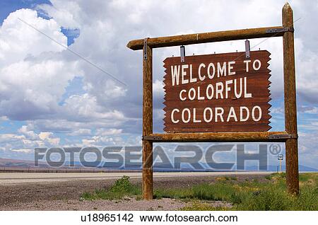 welcome to colorful colorado sign state signage View Large Photo Image Stock Image - welcome to colorful colorado sign state signage. Fotosearch