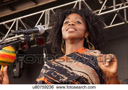 Stock Photograph -  woman female music beauty african american band. Fotosearch