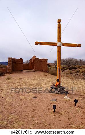 wooden cross ruins shrine abiquiu new mexico nm View Large Photo Image Stock Photography - wooden cross ruins shrine abiquiu new mexico nm. Fotosearch