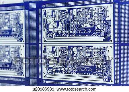 Stock Photography - Circuit board detail in circuit board factory. Fotosearch