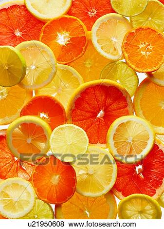 Citrus fruits slices View Large Photo Image Stock Photo - Citrus fruits slices. Fotosearch