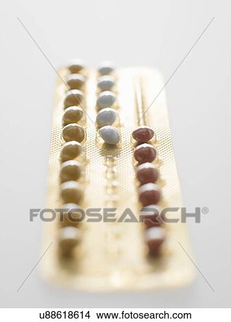 Picture - Contraceptive pills in foil pack. Fotosearch