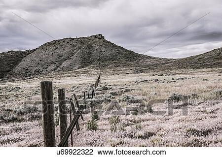 Fence and mountains, Bridger, Montana, USA View Large Photo Image Stock Image - Fence and mountains, Bridger, Montana, USA. Fotosearch
