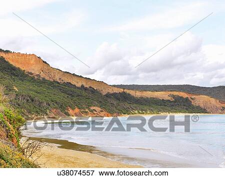 View of bay and sea, Point Addis National Park, Anglesea, Australia View Large Photo Image Stock Photo - View of bay and sea, Point Addis National Park, Anglesea, Australia. Fotosearch