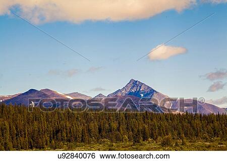 Stock Photograph - View of forest and mountains, Ural mountains, Russia. Fotosearch