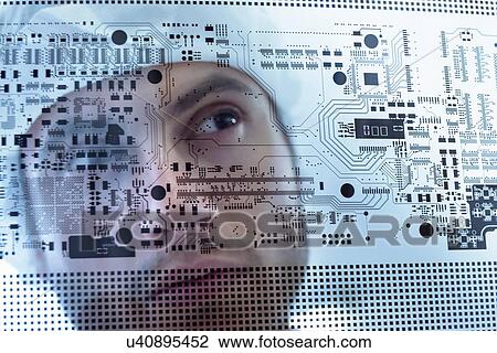Worker inspecting circuit board negative sheet in circuit board factory, close up View Large Photo Image Stock Image - Worker inspecting circuit board negative sheet in circuit board factory, close up. Fotosearch