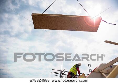 Worker on construction site View Large Photo Image Stock Photo - Worker on construction site. Fotosearch
