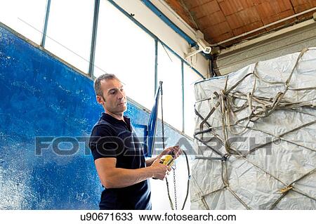 Working preparing air freight View Large Photo Image Stock Image - Working preparing air freight. Fotosearch