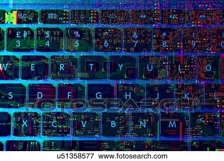 Double exposure of the inside and out of a laptop computer showing the electronic components under the keyboard View Large Photo Image Stock Photo - Double exposure of the inside and out of a laptop computer showing the electronic components under the keyboard. Fotosearch