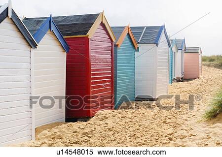 Row of beach huts View Large Photo Image Stock Photography - Row of beach huts. Fotosearch