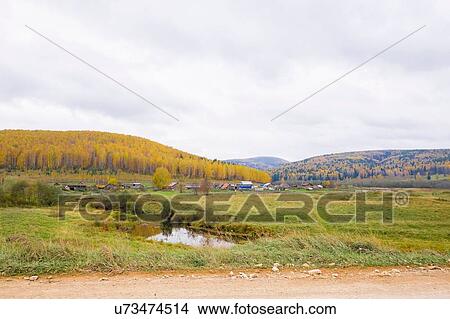 Rural scene, Ural, Russia View Large Photo Image Picture - Rural scene, Ural, Russia. Fotosearch