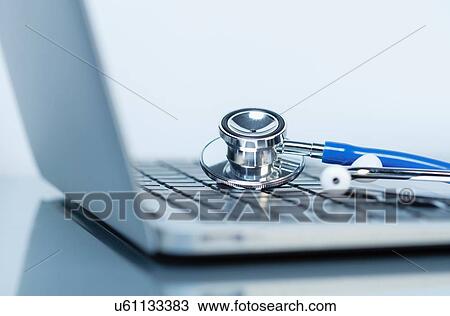 Stethoscope and laptop. Acoustic stethoscope on a laptop computer View Large Photo Image Stock Image - Stethoscope and laptop. Acoustic stethoscope on a laptop computer. Fotosearch