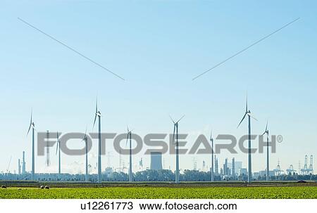 Windfarm, Rilland, Zeeland, Netherlands View Large Photo Image Stock Image - Windfarm, Rilland, Zeeland, Netherlands. Fotosearch