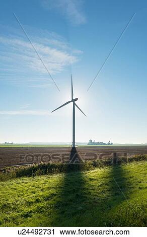 Stock Image - Windfarm, Rilland, Zeeland, Netherlands. Fotosearch