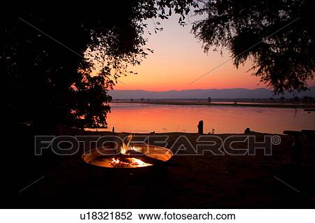 Stock Image - Zambezi River, Zimbabwe. Fotosearch
