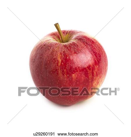 Clip Art - Apple against a white background.. Fotosearch