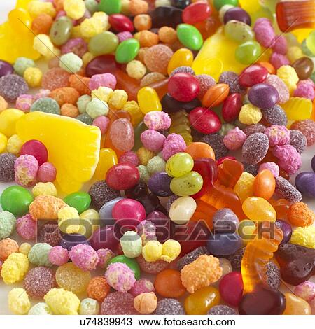 Drawing - Assorted sweets.. Fotosearch