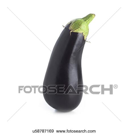 Stock Illustration - Aubergine against a white background.. Fotosearch