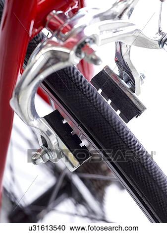 Clipart - Bicycle brakes, close up.. Fotosearch