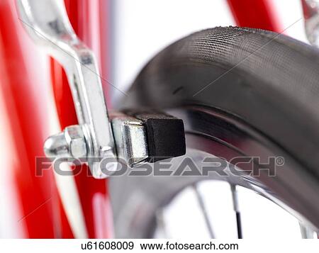 Stock Illustration - Bicycle brakes, close up.. Fotosearch