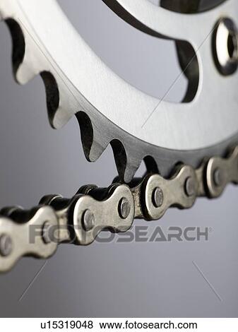 Bicycle chain and crank, close up. View Large Illustration Stock Illustration - Bicycle chain and crank, close up.. Fotosearch