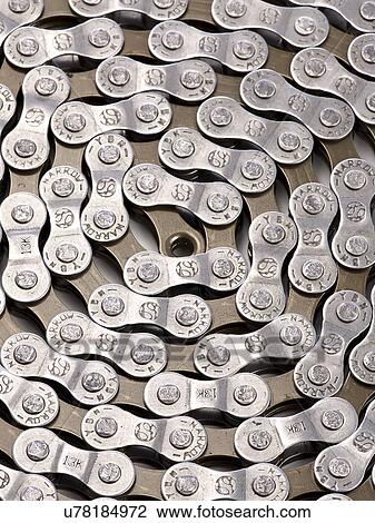 Drawing - Bicycle chain, close up.. Fotosearch
