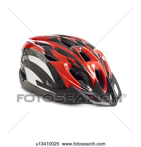 Bicycle helmet against a white background. View Large Illustration Stock Illustration - Bicycle helmet against a white background.. Fotosearch