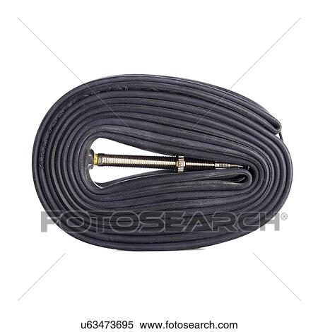 Bicycle inner tube coiled up against a white background. View Large Illustration Stock Illustration - Bicycle inner tube coiled up against a white background.. Fotosearch
