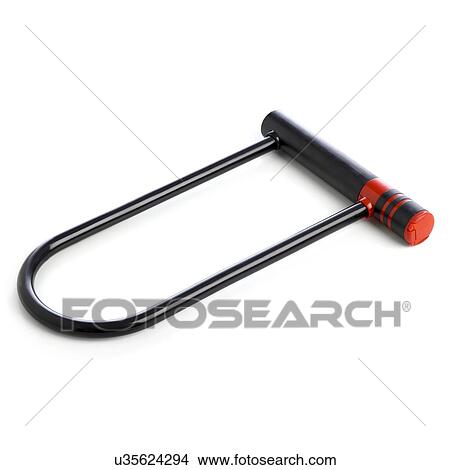 Bicycle lock against a white background. View Large Illustration Stock Illustration - Bicycle lock against a white background.. Fotosearch