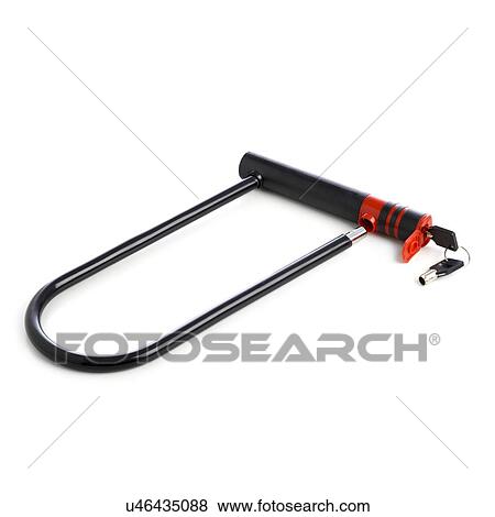 Bicycle lock against a white background. View Large Illustration Stock Illustration - Bicycle lock against a white background.. Fotosearch