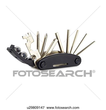 Bicycle multitool against a white background. View Large Illustration Stock Illustration - Bicycle multitool against a white background.. Fotosearch