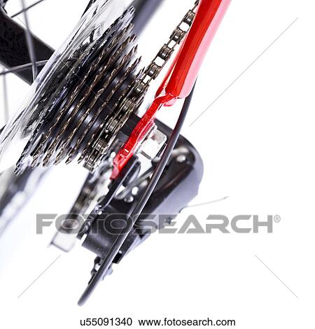 Bicycle rear gears, close up. View Large Illustration Clipart - Bicycle rear gears, close up.. Fotosearch