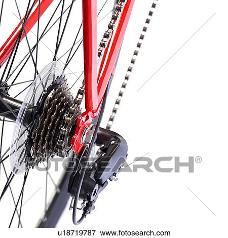 Stock Illustration - Bicycle rear gears, close up.. Fotosearch