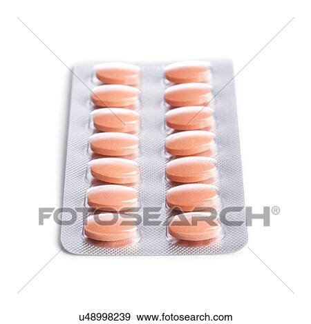 Blister pack containing tablets against a white background. View Large Illustration Stock Illustration - Blister pack containing tablets against a white background.. Fotosearch