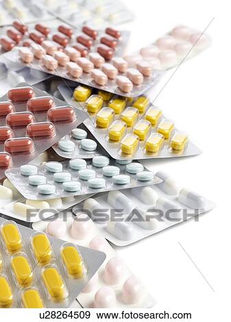 Blister packs containing various tablets. close up. View Large Illustration Stock Illustration - Blister packs containing various tablets. close up.. Fotosearch