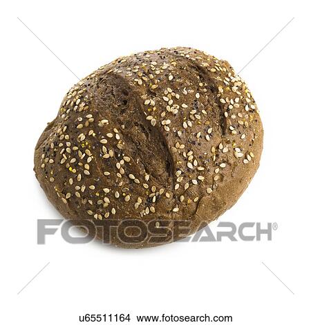 Bread roll against a white background. View Large Illustration Stock Illustration - Bread roll against a white background.. Fotosearch