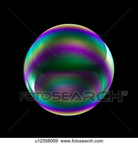 Stock Illustration - Bubble against a black background.. Fotosearch