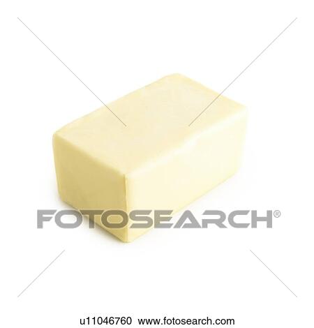 Clipart - Butter against a white background.. Fotosearch