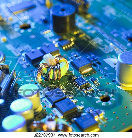 Stock Illustration - Circuit board, close up.. Fotosearch