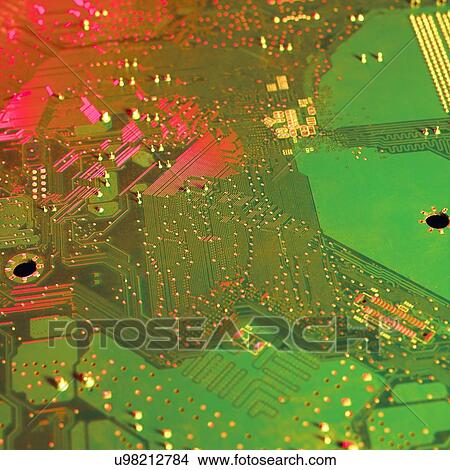 Stock Illustration - Circuit board, close up.. Fotosearch