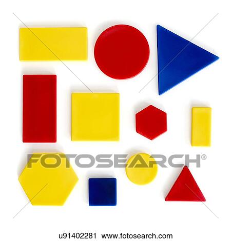 Colourful shapes against a white background. View Large Illustration Clip Art - Colourful shapes against a white background.. Fotosearch