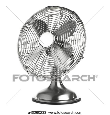 Electric fan against a white background. View Large Illustration Drawing - Electric fan against a white background.. Fotosearch