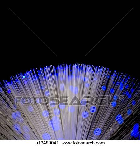 Clip Art - Fibre optics against a black background.. Fotosearch